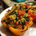healthy stuffed bell peppers with rice veggies a feel good dinner
