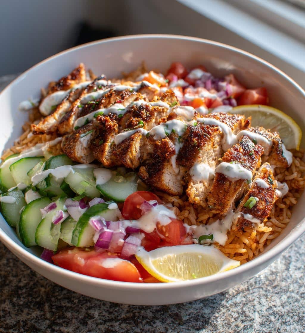 irresistible chicken shawarma crispy rice salad - detail 1