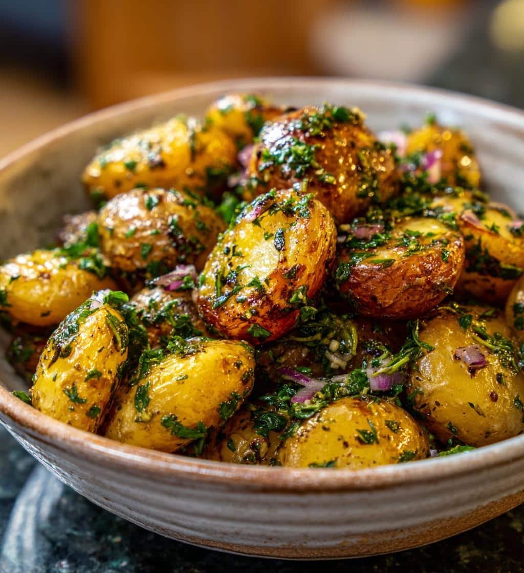 irresistible herbed roasted potato salad - detail 1