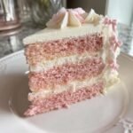 pink vintage heart cake with bows recipe