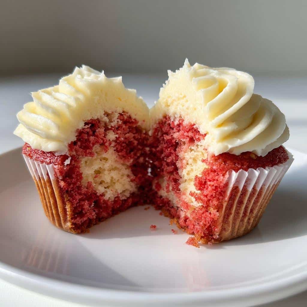 red and white valentine cupcakes recipe - detail 1