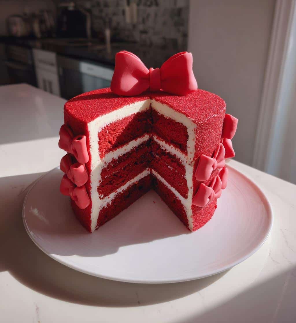 35 Magical Red Heart Cake with Bows Recipe Tricks 3 red heart cake with bows recipe - detail 1