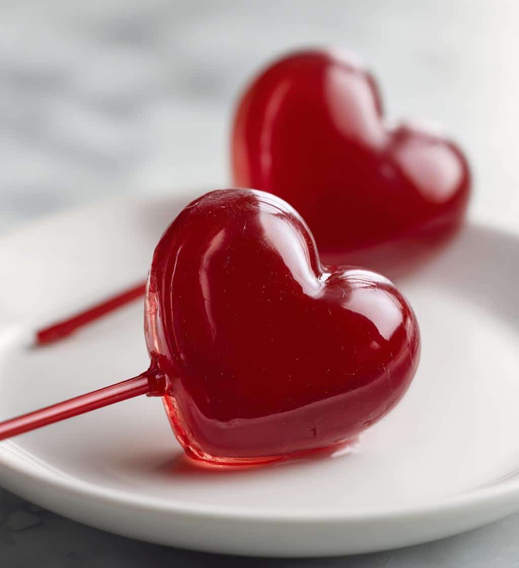 red heart lollipop recipe sweet treats - detail 1