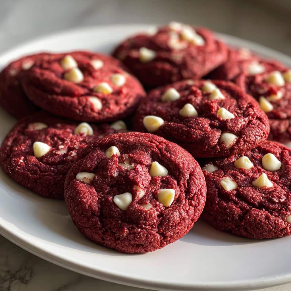 red velvet valentine cookies - detail 1