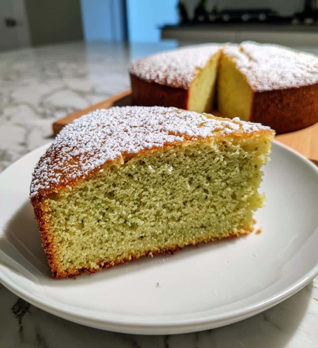 sage green heart cake recipe - detail 1