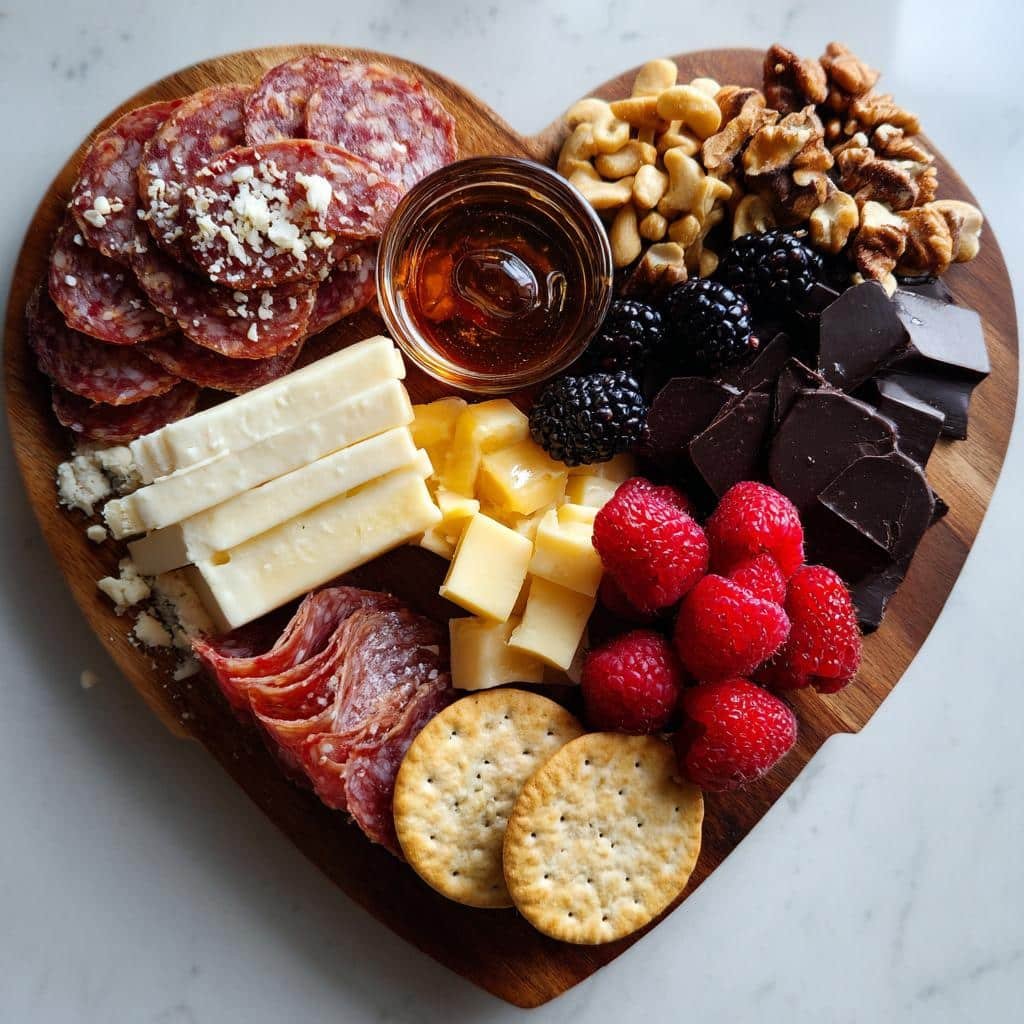small valentines charcuterie board fun - detail 1
