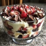 strawberry cheesecake brownie valentine trifle recipe