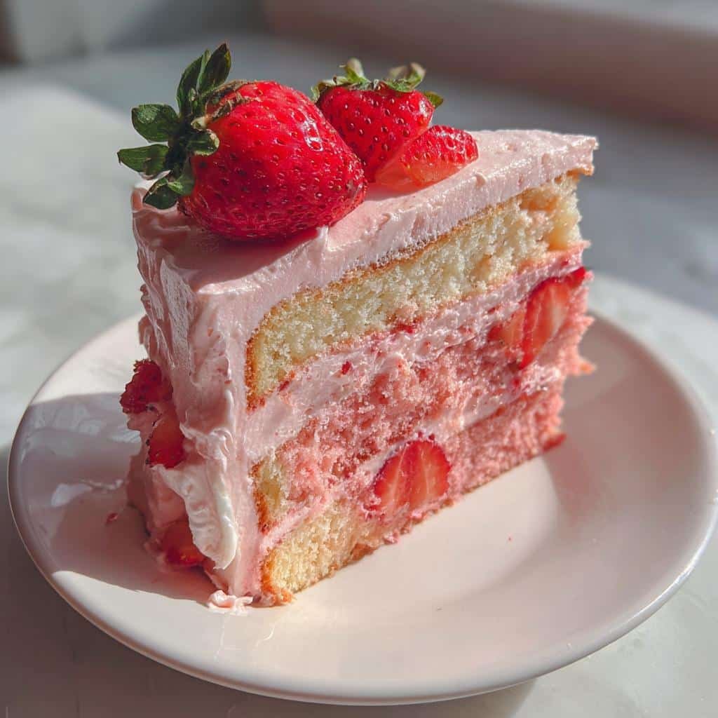 strawberry valentines cake delight - detail 1