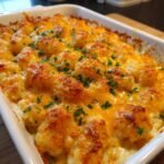 this cheddar ranch chicken tater tot bake always gets seconds