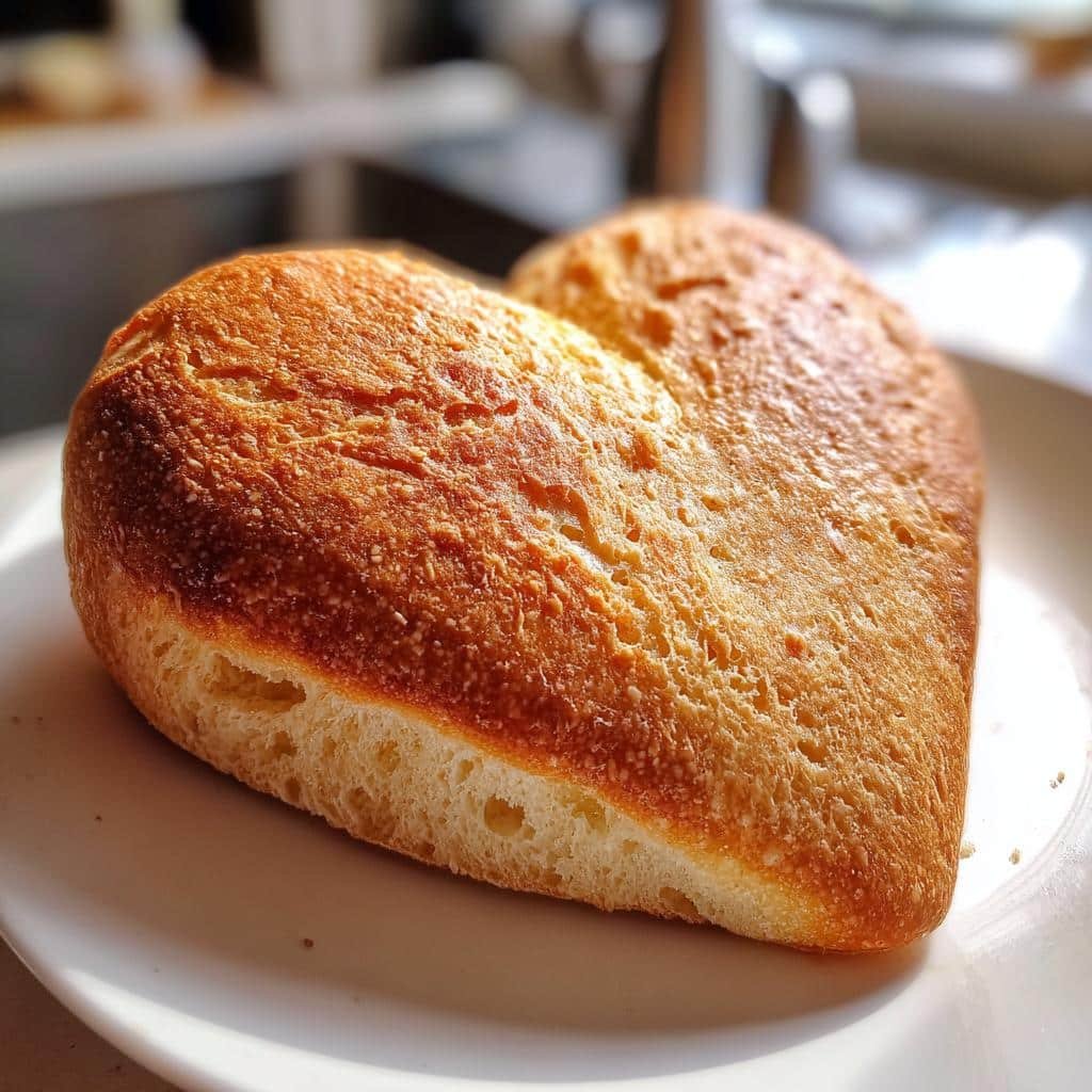 valentine bread heart shaped recipe - detail 1