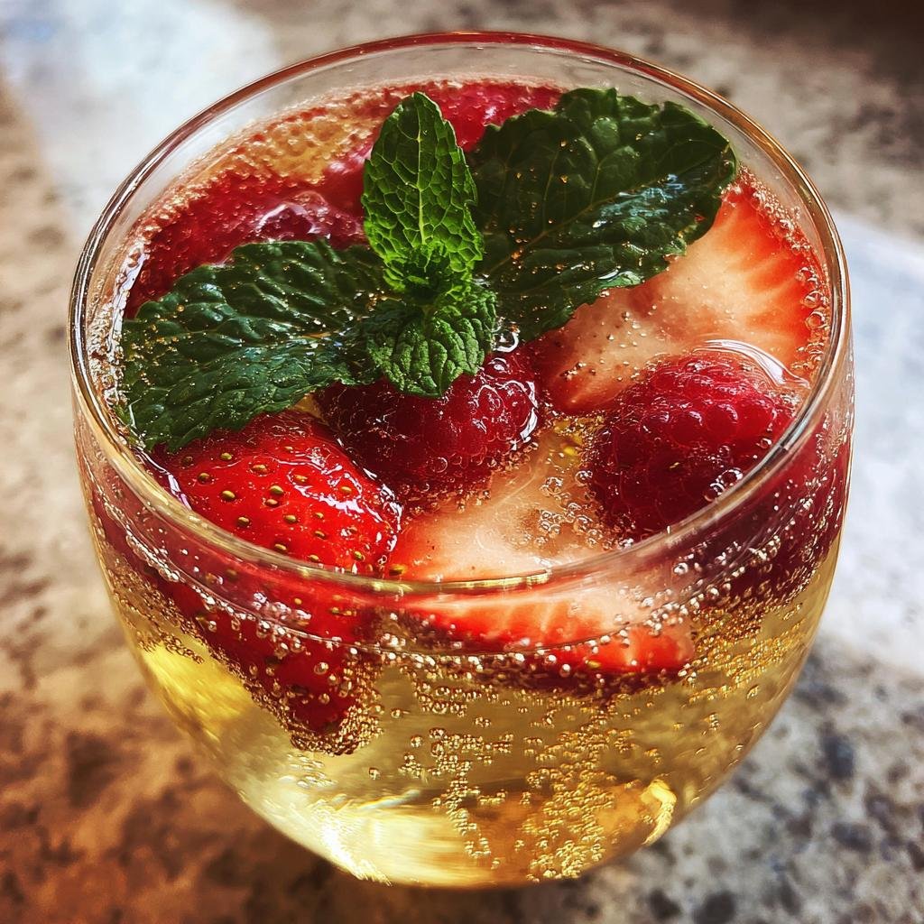 valentine champagne cocktails recipe - detail 1