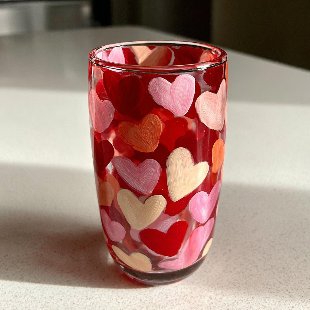 valentines drinking glasses fun craft