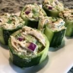 vibrant chicken salad cucumber roll ups summer ready