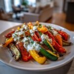 vibrant roasted vegetables with feta sauce simple luxury