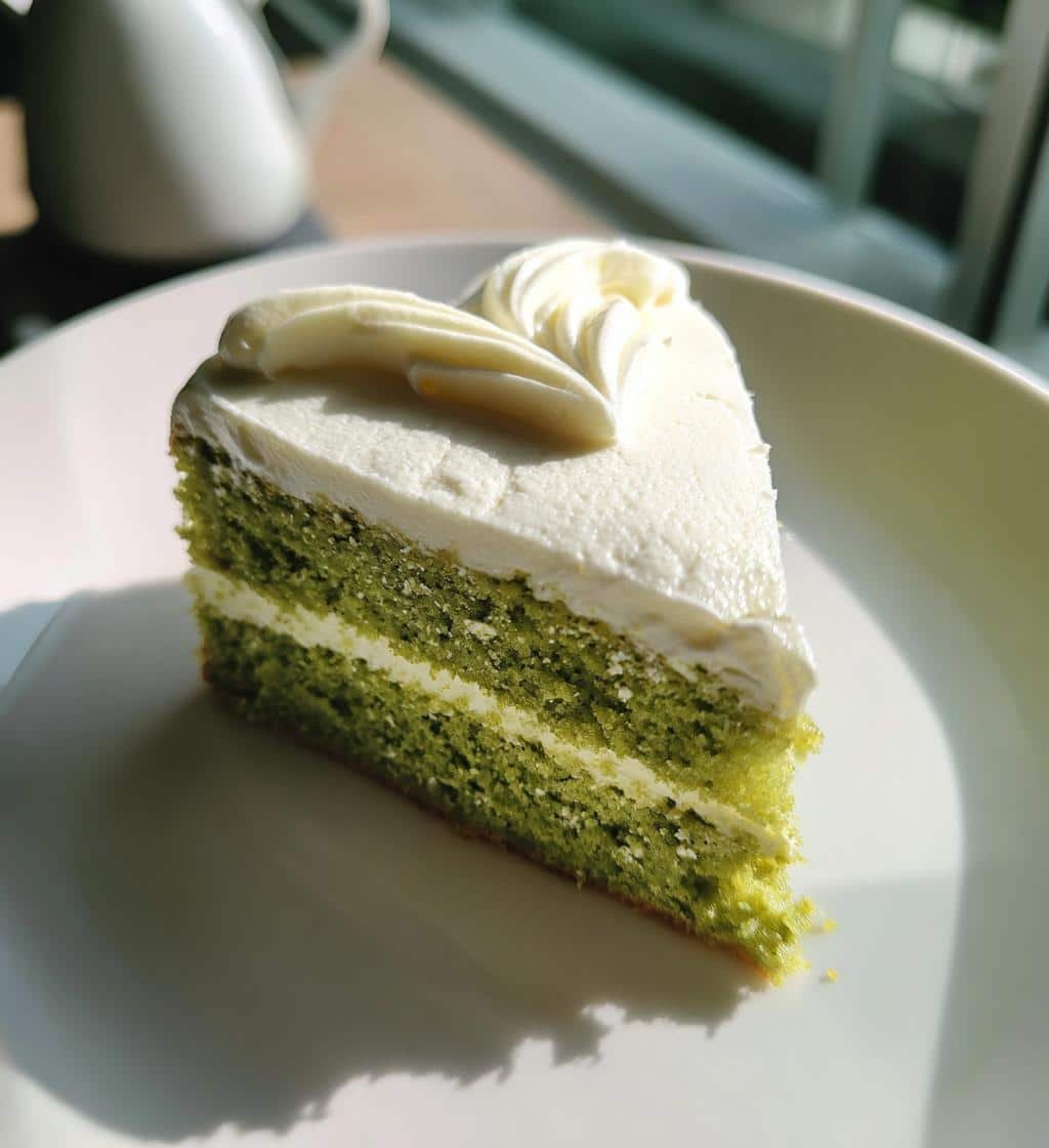 vintage heart cake green recipe - detail 1