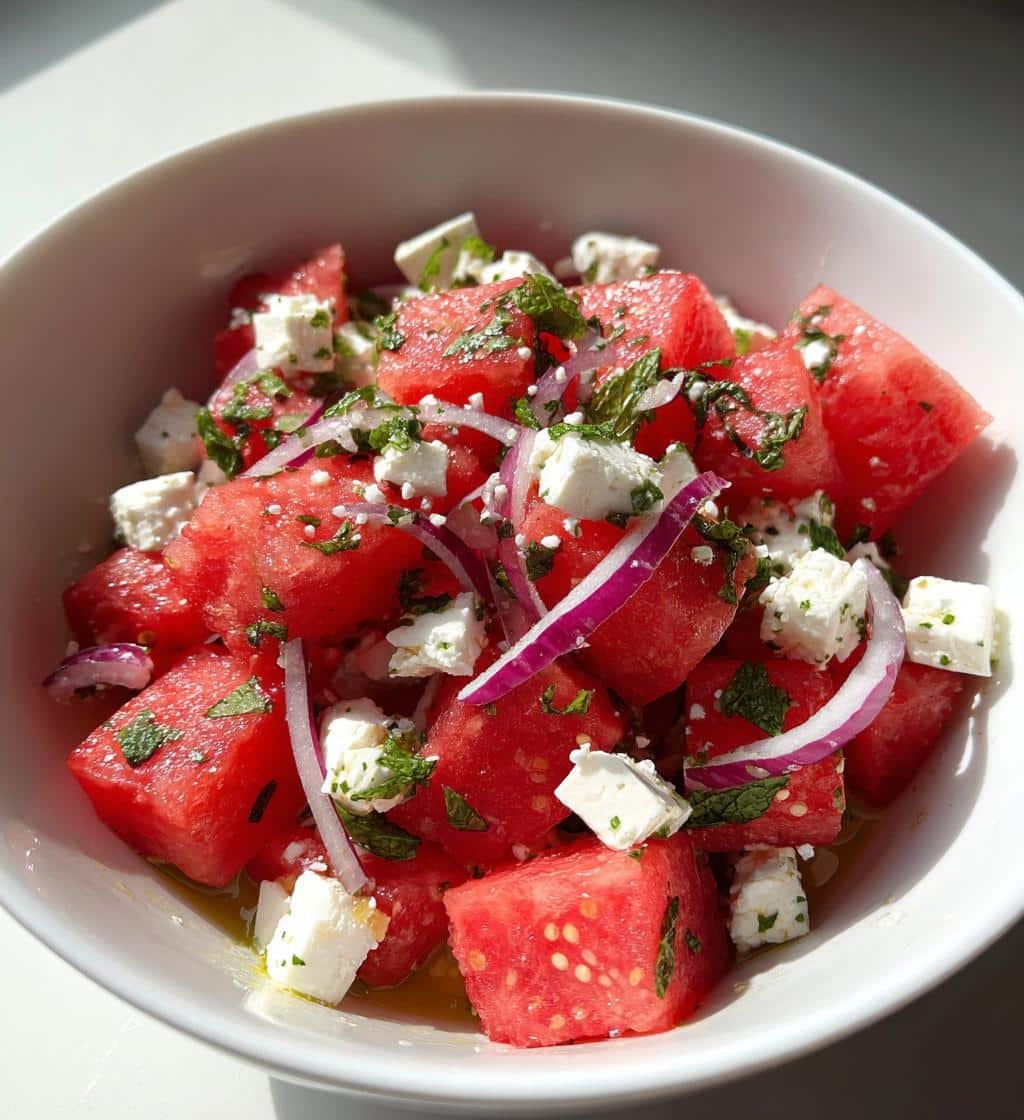 watermelon heart salad recipe - detail 1