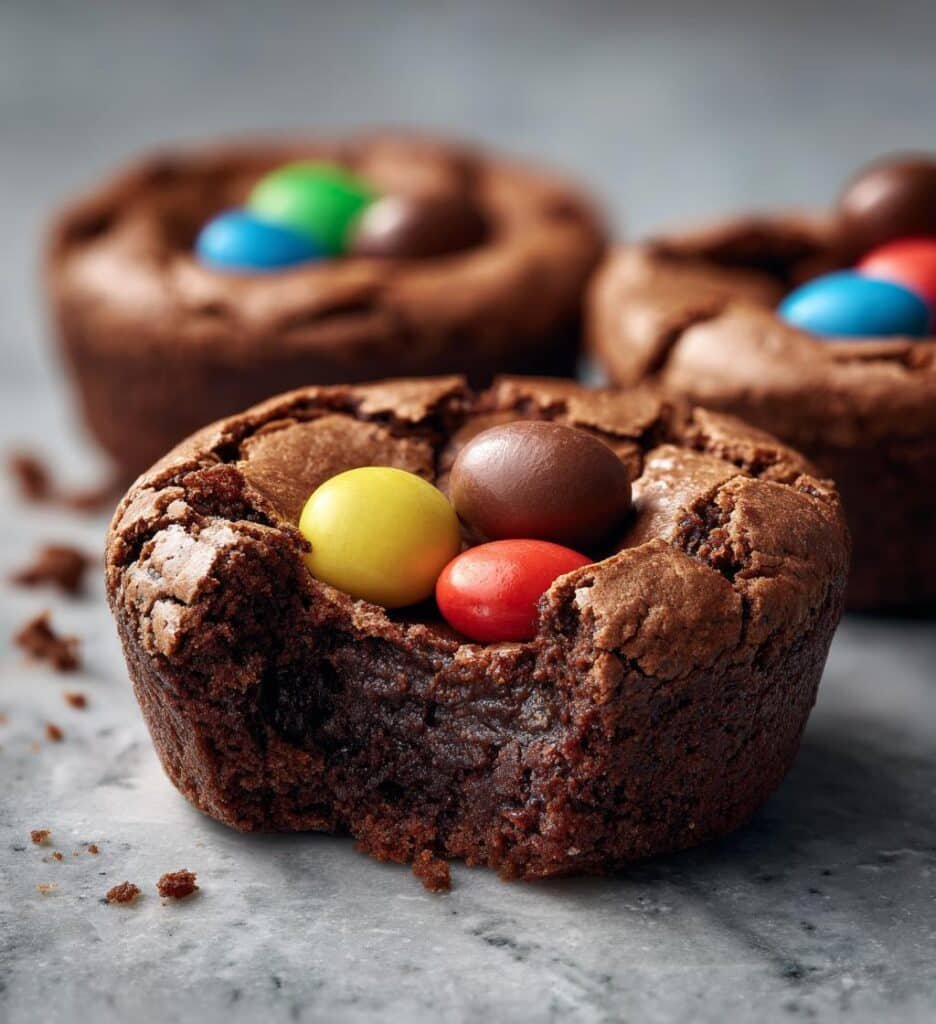 Easter brownie egg nests