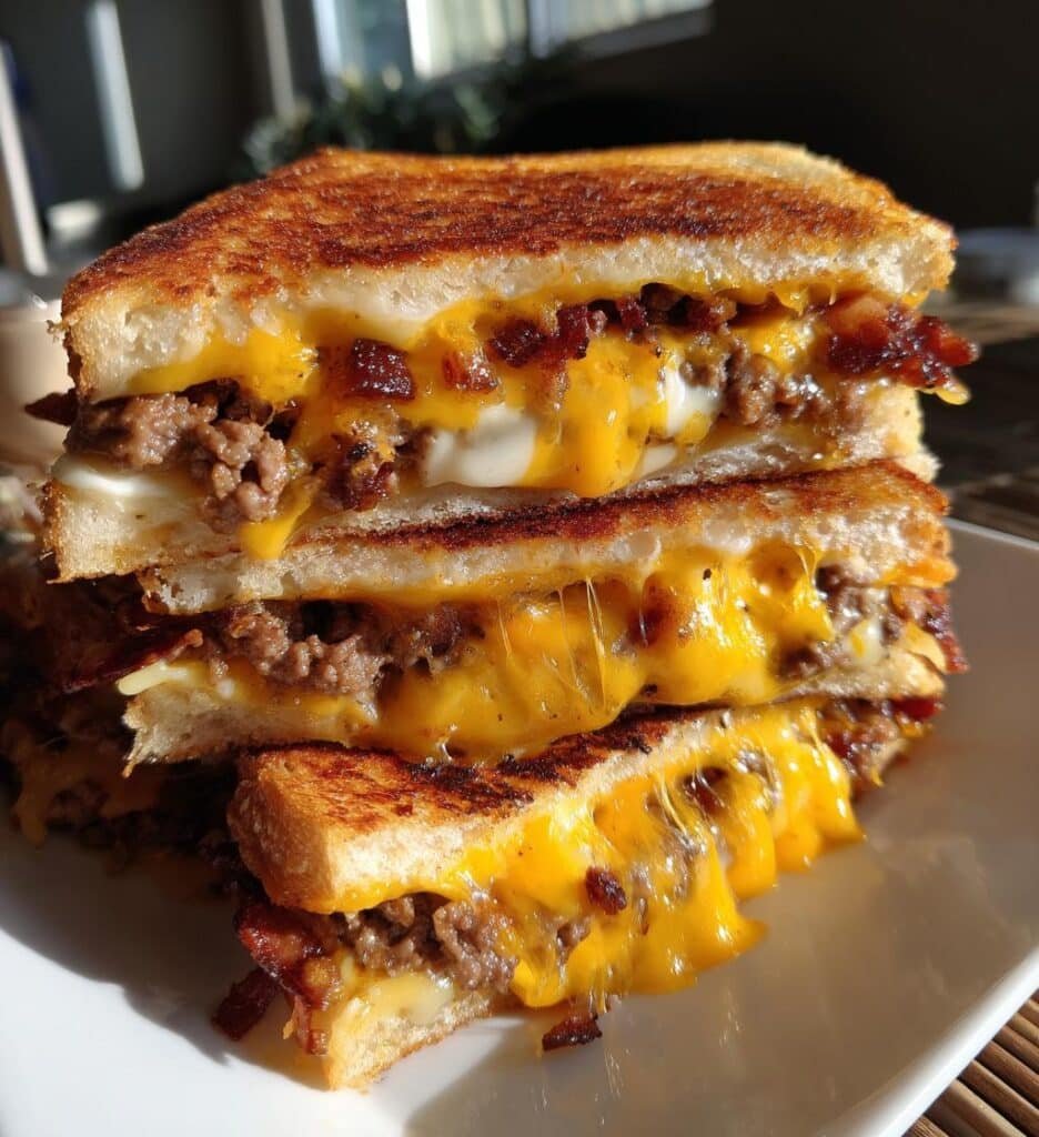 bacon cheeseburger grilled cheese recipe 2