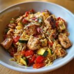 balsamic chicken veggie orzo
