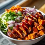 bbq chicken sweet potato bowl