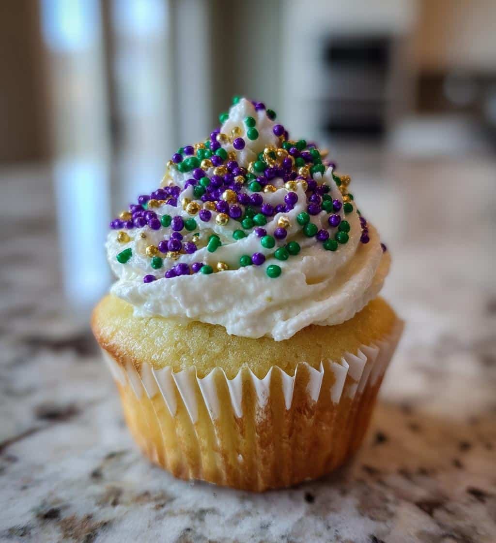 budget Mardi Gras cupcakes - detail 1