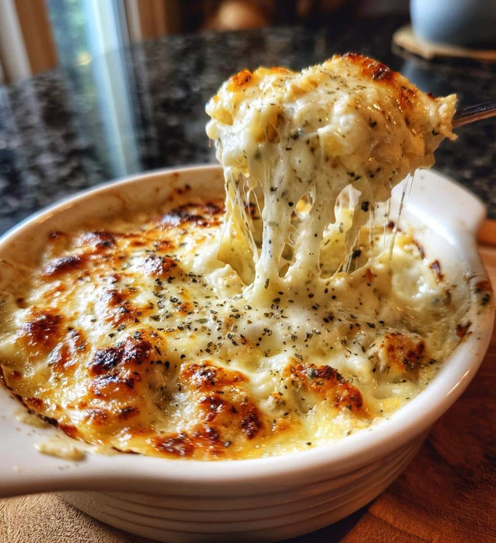 cheesy chicken alfredo dip delicious recipe 2 - detail 1