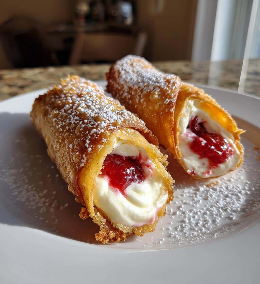 Irresistible Cherry Cheesecake Egg Rolls Recipe in 30 Minutes 3 cherry cheesecake egg rolls recipe - detail 1