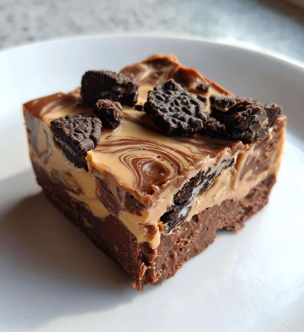 Irresistible 2-Ingredient Chocolate Peanut Butter Oreo Fudge 3 chocolate peanut butter Oreo fudge - detail 1