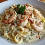 creamiest one pan shrimp fettuccine alfredo rich indulgence