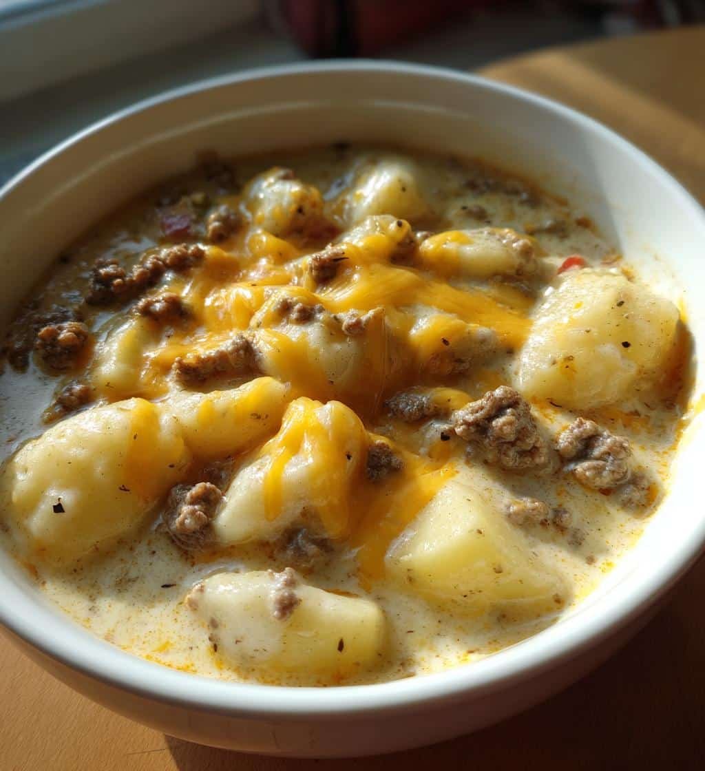 creamy cheeseburger soup everyone is obsessed with - detail 1