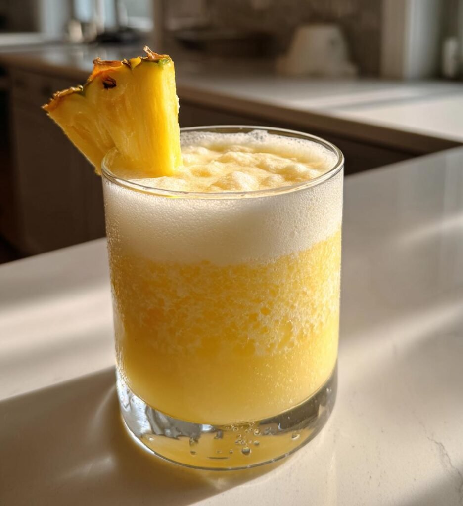 creamy frozen tropical pins colada