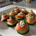 cucumber bites with smoked salmon