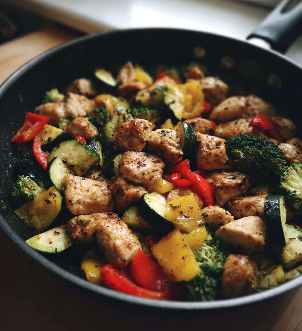 easy healthy chicken and vegetables skillet for busy nights - detail 1