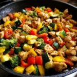 easy healthy chicken and vegetables skillet for busy nights