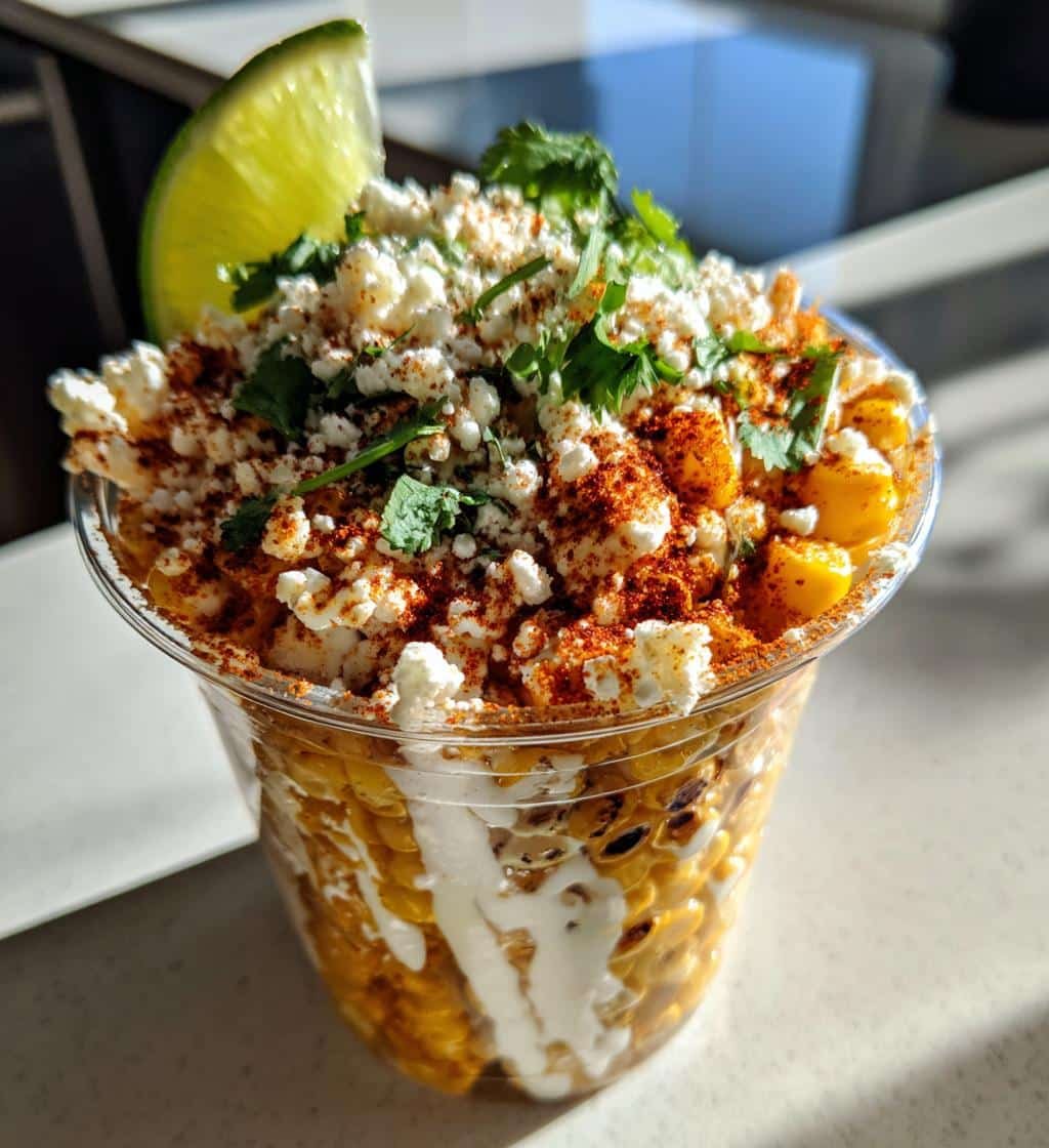 "15-Minute Elote Corn in a Cup Recipe - Irresistible!" 3 elote corn in a cup - detail 1