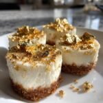 gold leaf cheesecake bites