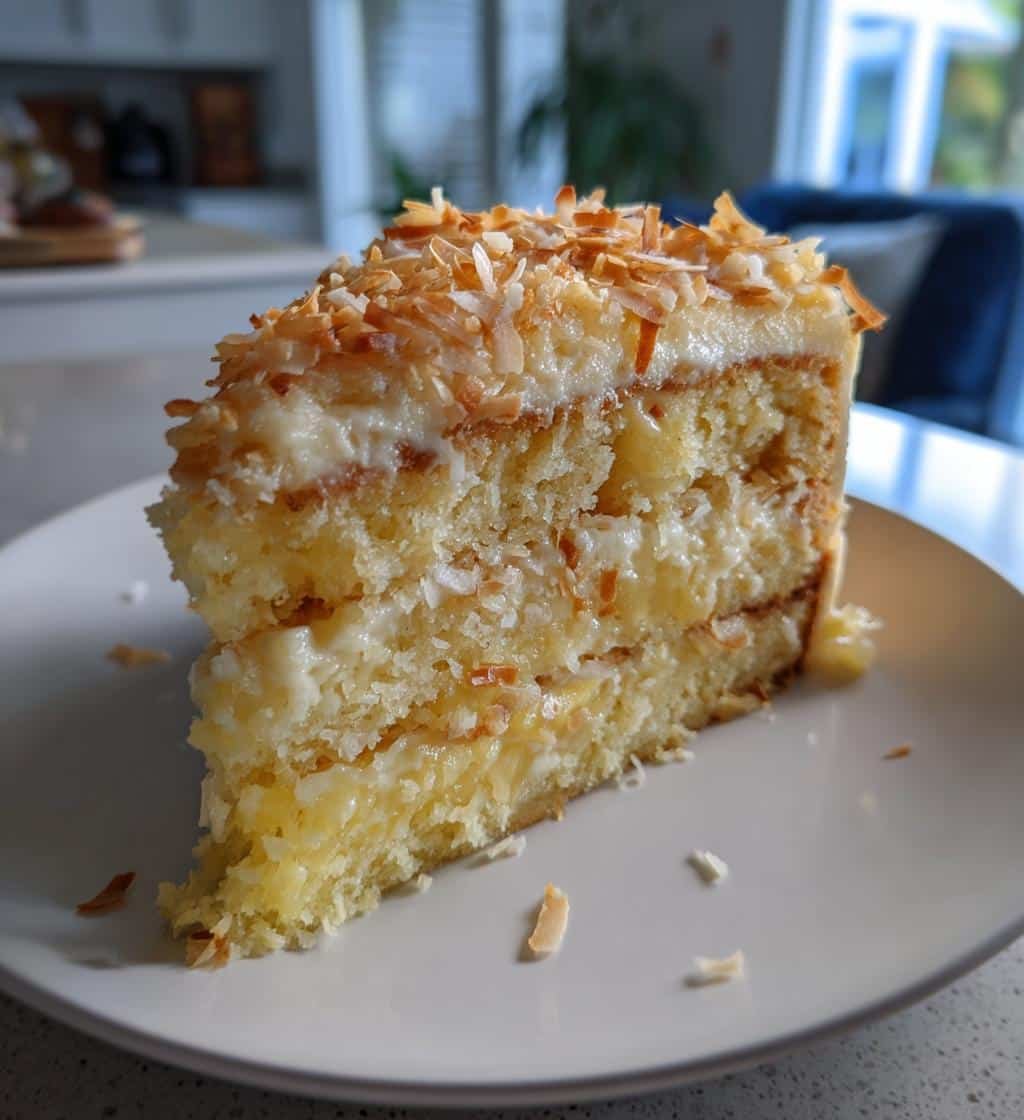 hawaiian pineapple coconut dream cake recipe - detail 1