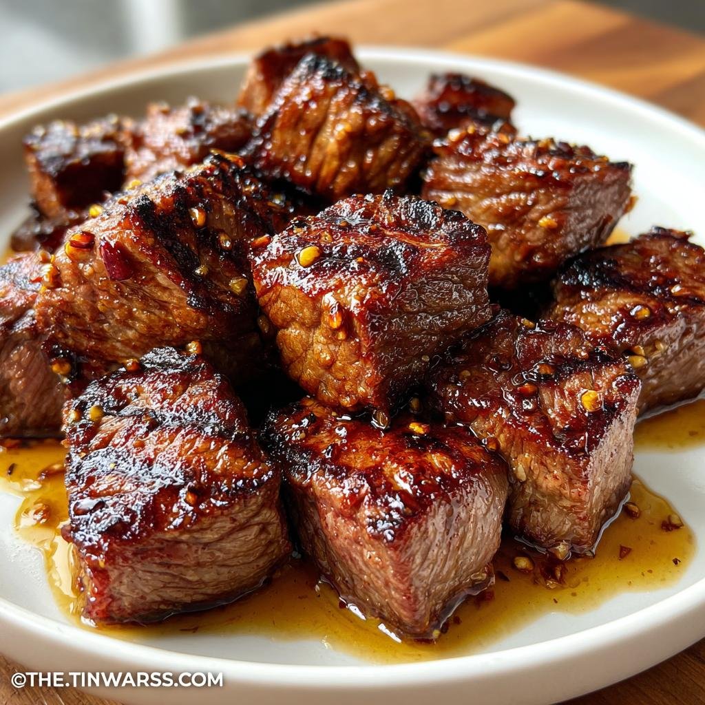 Juicy Garlic Balsamic Steak Bites in Just 30 Minutes 3 healthy clean high protein garlic balsamic steak bites - detail 1