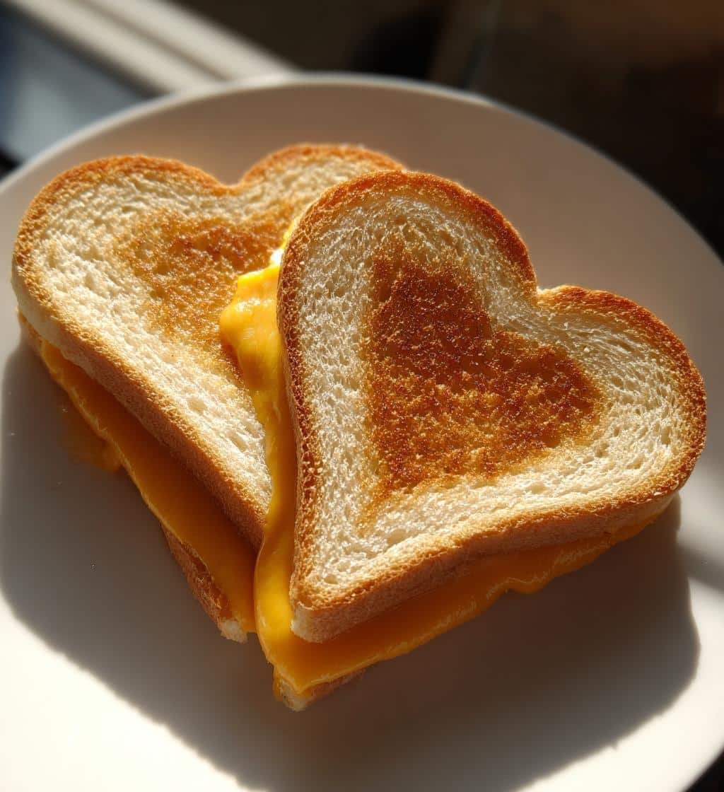 Irresistibly Cute 15-Minute Heart Shaped Grilled Cheese Dippers Recipe 3 heart shaped grilled cheese dippers - detail 1