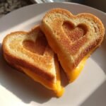 heart shaped grilled cheese dippers