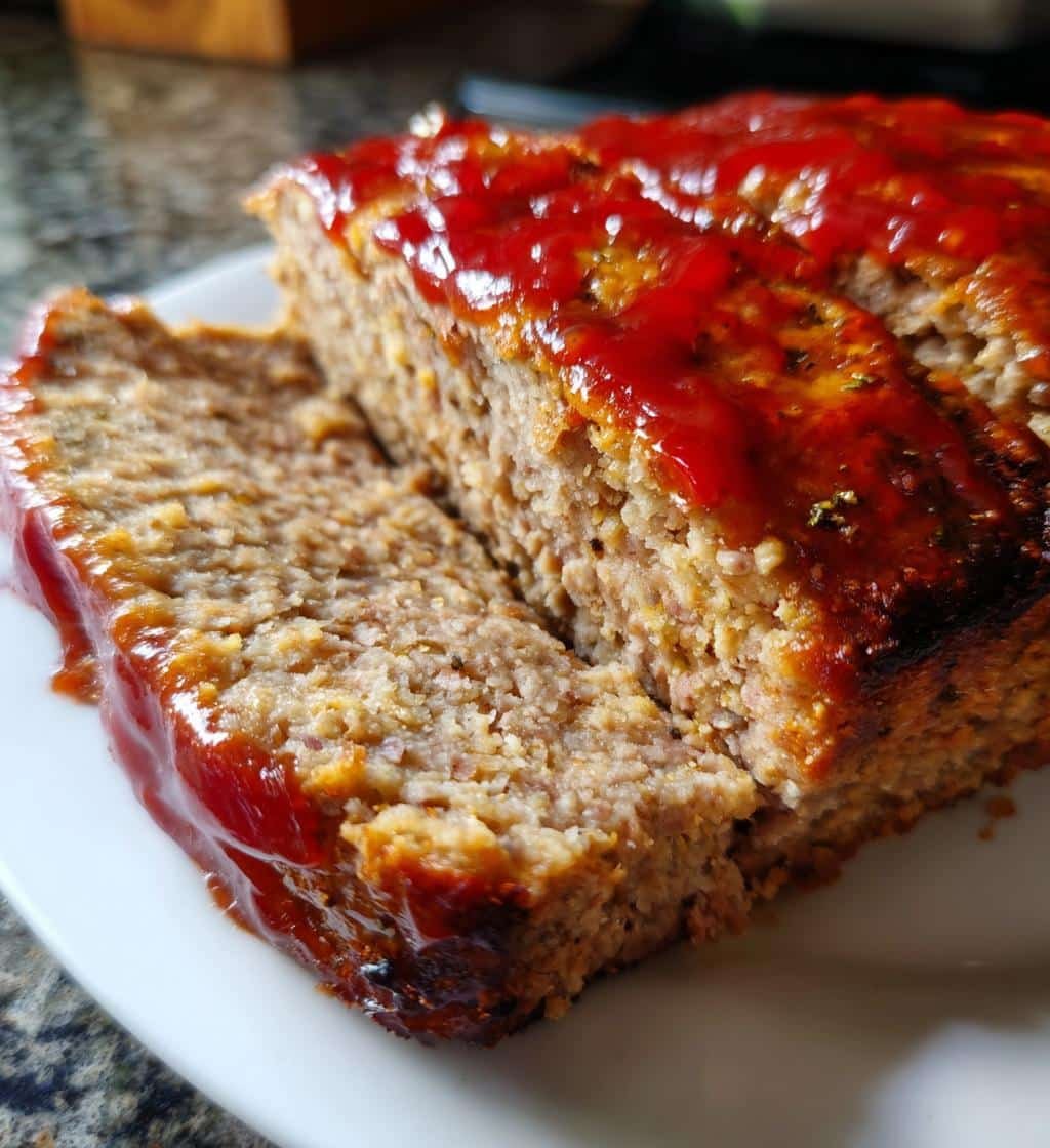 hearty juicy baked meatloaf - detail 1