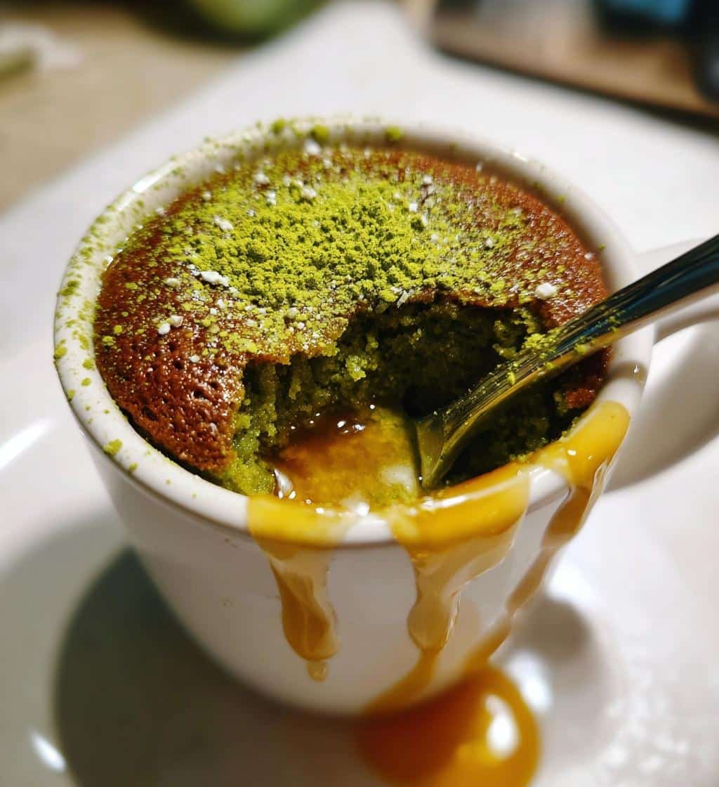 "3-Minute High-Protein Matcha Mug Cake - Insanely Good!" 3 high-protein matcha mug cake - detail 1