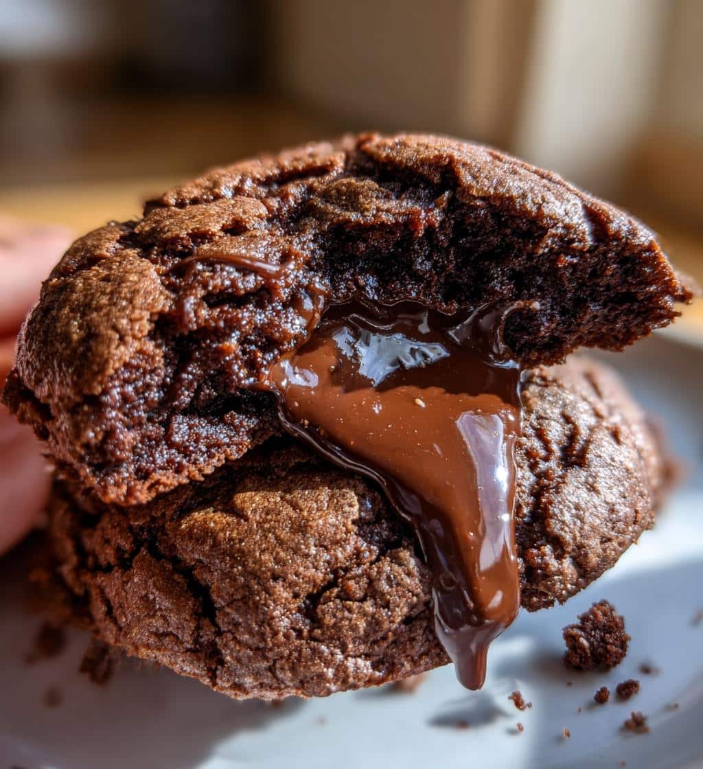 4-Ingredient Indulgent Gooey Chocolate Ganache Cookies You’ll Crave 3 indulgent gooey chocolate ganache cookies - detail 1