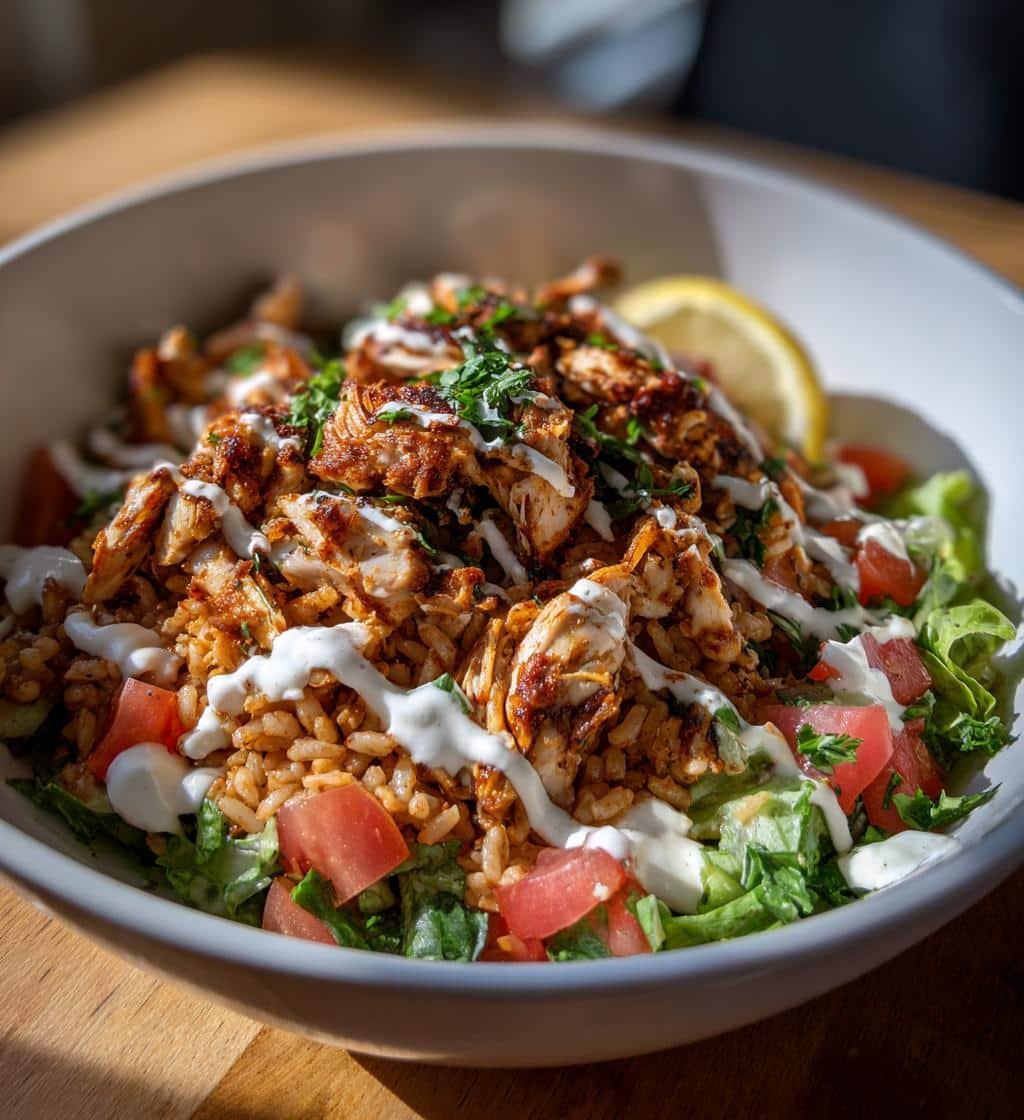 irresistible chicken shawarma crispy rice salad - detail 1