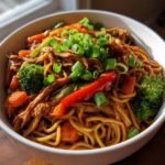 irresistible crockpot chicken lo mein for dinner tonight