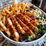 irresistible hot honey crispy chicken caesar salad fries sweet heat fix
