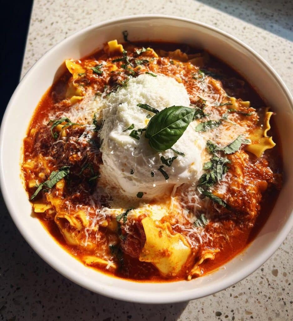 lasagna soup with ricotta