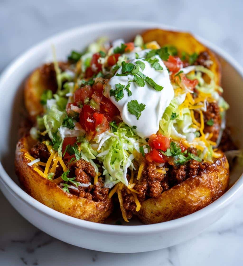 5 Irresistible Loaded Potato Taco Bowls You Must Try Now 3 loaded potato taco bowls - detail 1