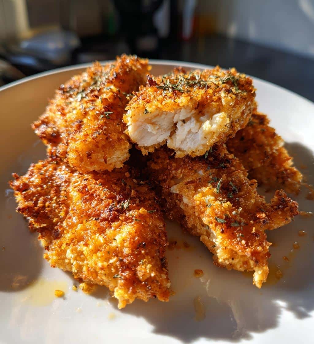 26-Minute Low Carb Baked Chicken Tenders - Crispy Magic! 3 low carb baked chicken tenders - detail 1
