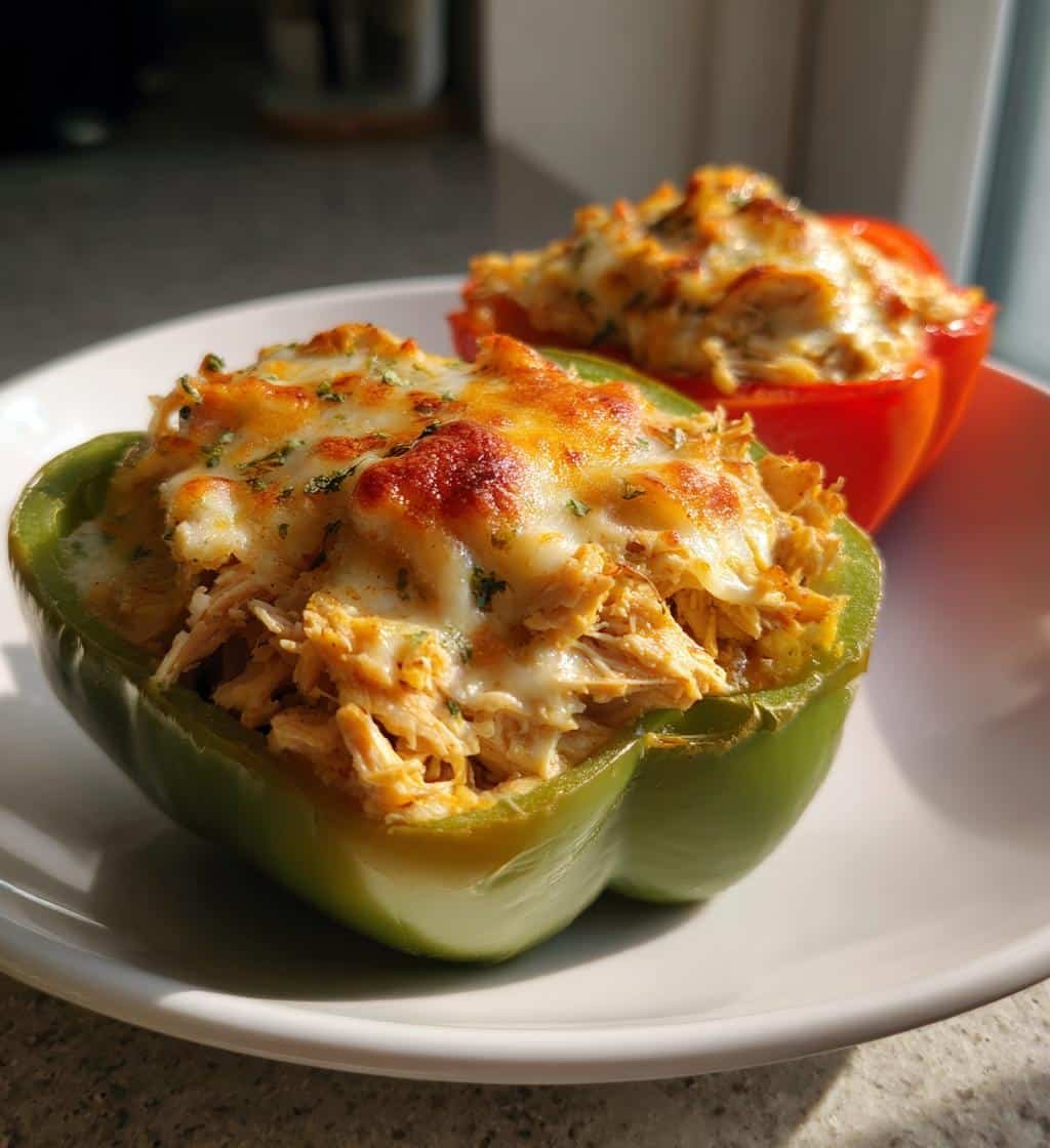 Irresistible Low Carb Creamy Chicken Stuffed Peppers in 40 Minutes 3 low carb creamy chicken stuffed peppers - detail 1